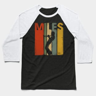 Watercolor Miles Baseball T-Shirt